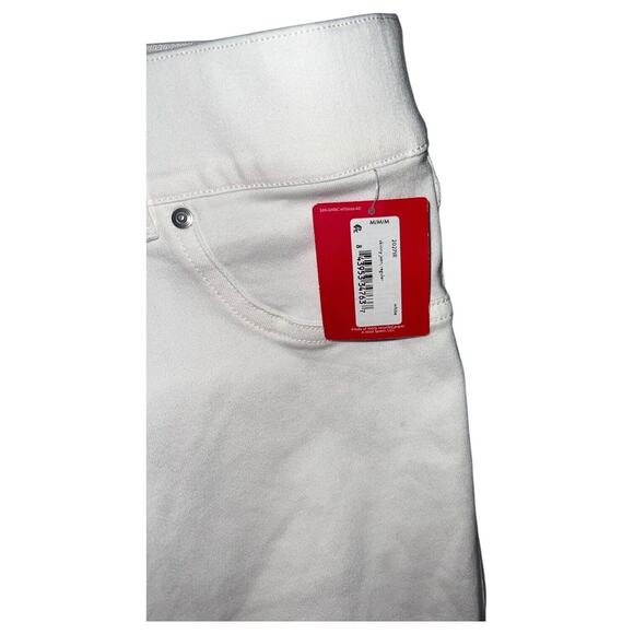 New Spanx Jeggings Womens Medium White Ankle Skinny Stretch Cropped Jeans Pants - Picture 8 of 16